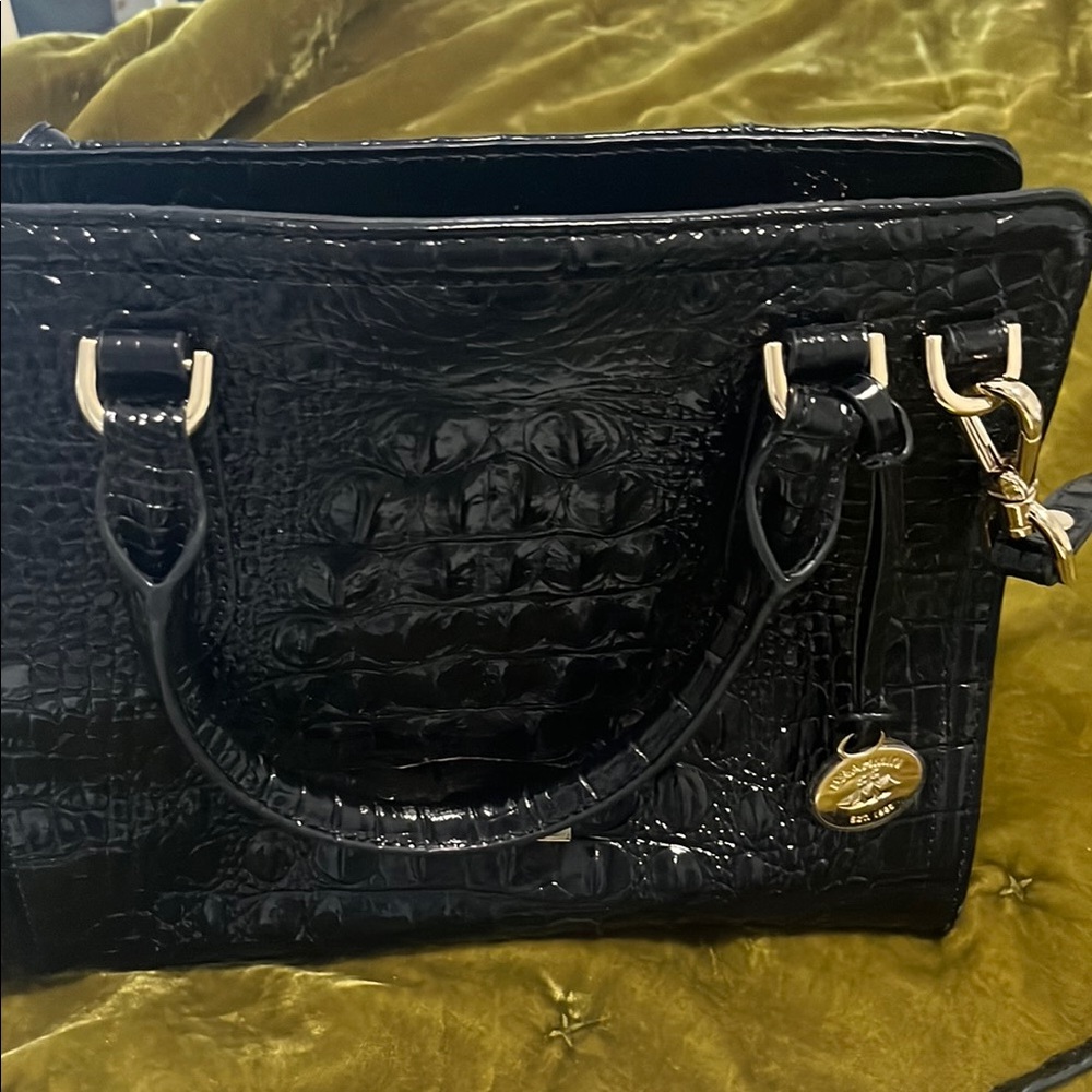 Brahmin Black Embossed Satchel Set - Picture 4 of 9